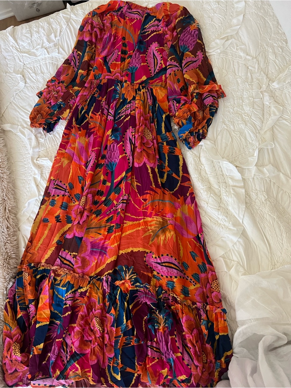 Farm Rio Vintage Wave Long-Sleeve Maxi Dress - Picture 11 of 12